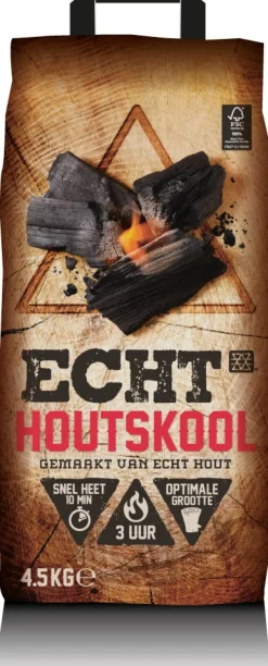 Echt houtskool 4,5 kg