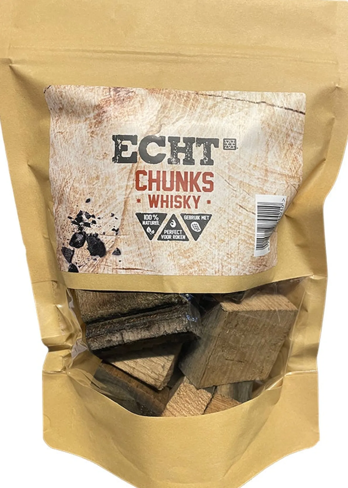 Echt rookhout chunks whisky 500 g