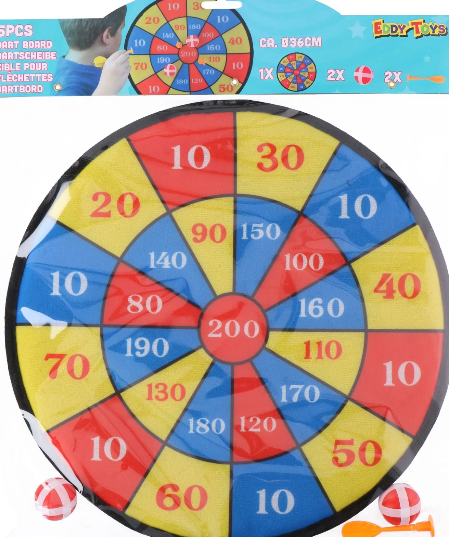 Eddy Toys dartbord soft D 36 cm