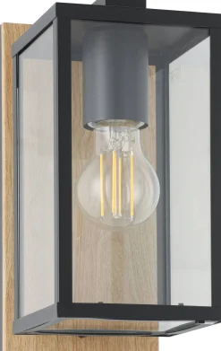 Eglo wandlamp Budrone bruin 12 x 16,5 x 27 cm