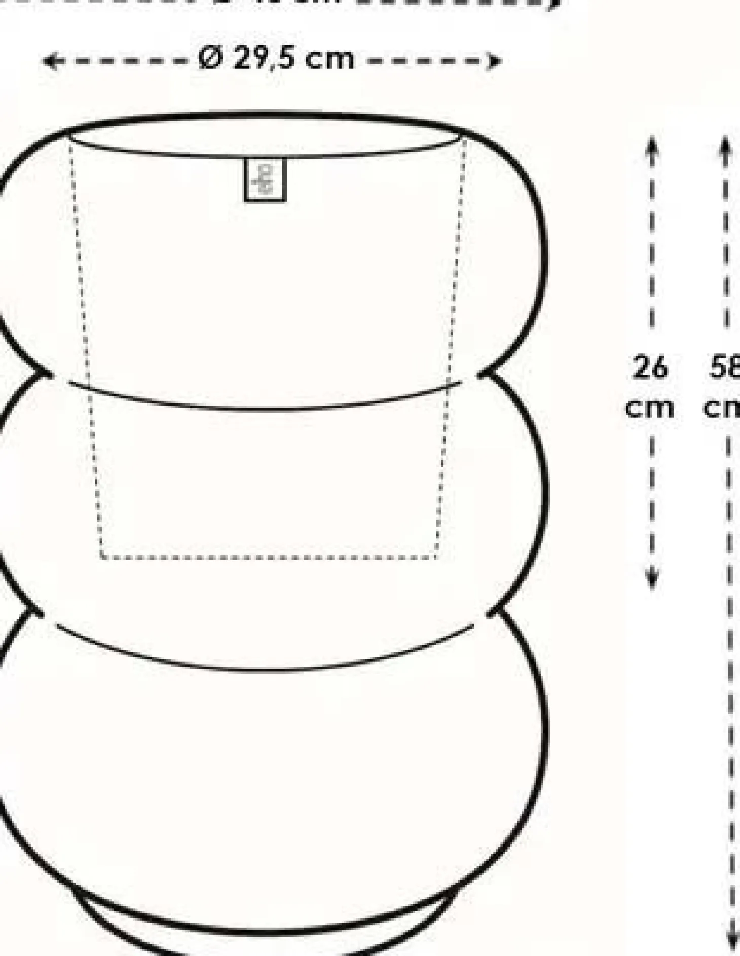 Elho bloempot Amber Roll bruin D 43 H 58 cm
