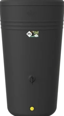 Elho green basics regenton met bloembak zwart 200 L