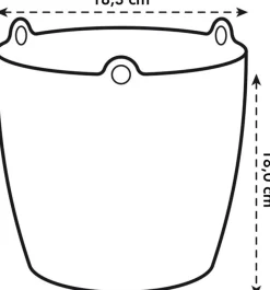 Elho hangpot Brussels wit D 21,5 H 18 cm