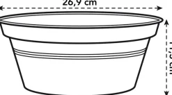 Elho plantenschaal Green Basics zwart D 27 H 11,4 cm
