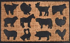 Esschert Design kokosmat Boederijdieren naturel 75,5 x 45,3 x 0,8 cm