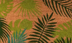Esschert Design kokosmat tropische bladeren naturel 75 x 45 x 1,7 cm