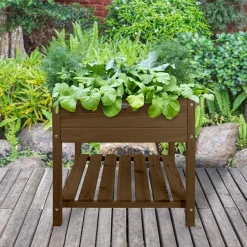 Esschert Design kweekbak verhoogd bruin 78,8 x 78,8 x 78 cm