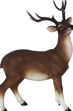 Esschert Design tuinbeeld True to Nature edelhert bruin 31 x 20 x 12 cm