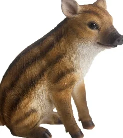 Esschert Design tuinbeeld True to Nature wild zwijn bruin 18,5 x 18,5 x 9,5 cm