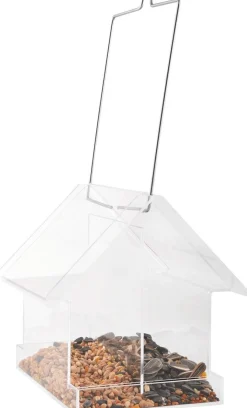 Esschert Design vogelvoederhuis transparant 15,7 x 16,2 x 16,3 cm