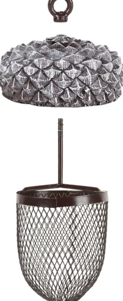 Esschert Design vogelvoederhuis eikel zilver D 14 H 22,2 cm