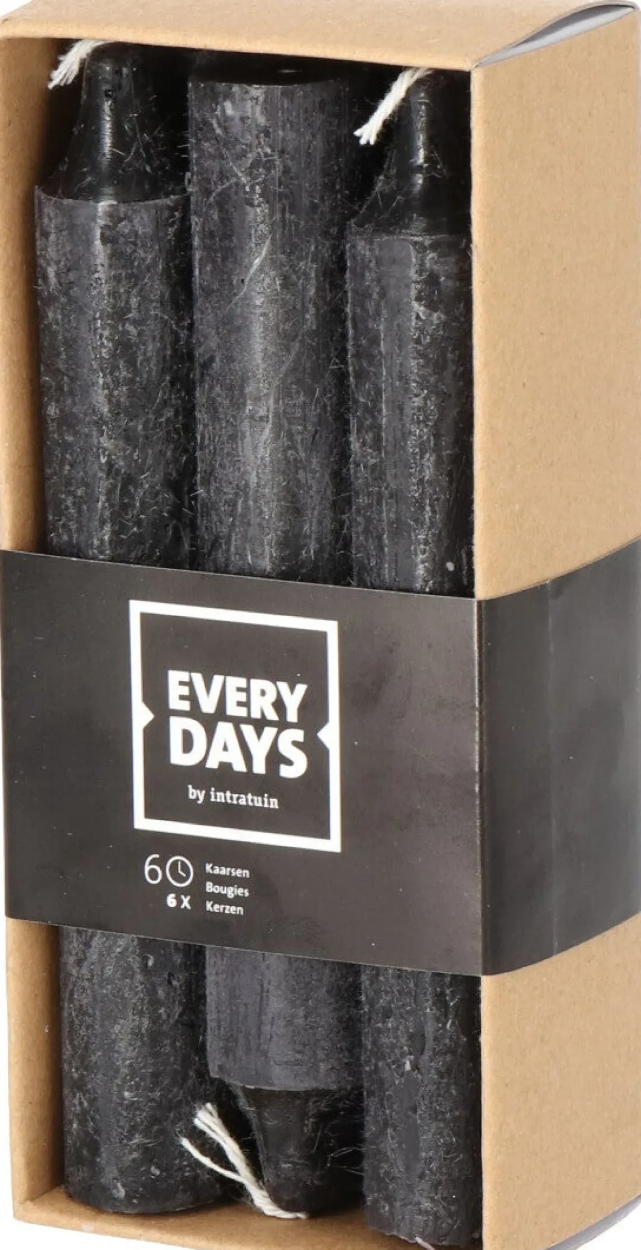 Everydays by Intratuin dinerkaars Rustic zwart 6 uur 6 stuks