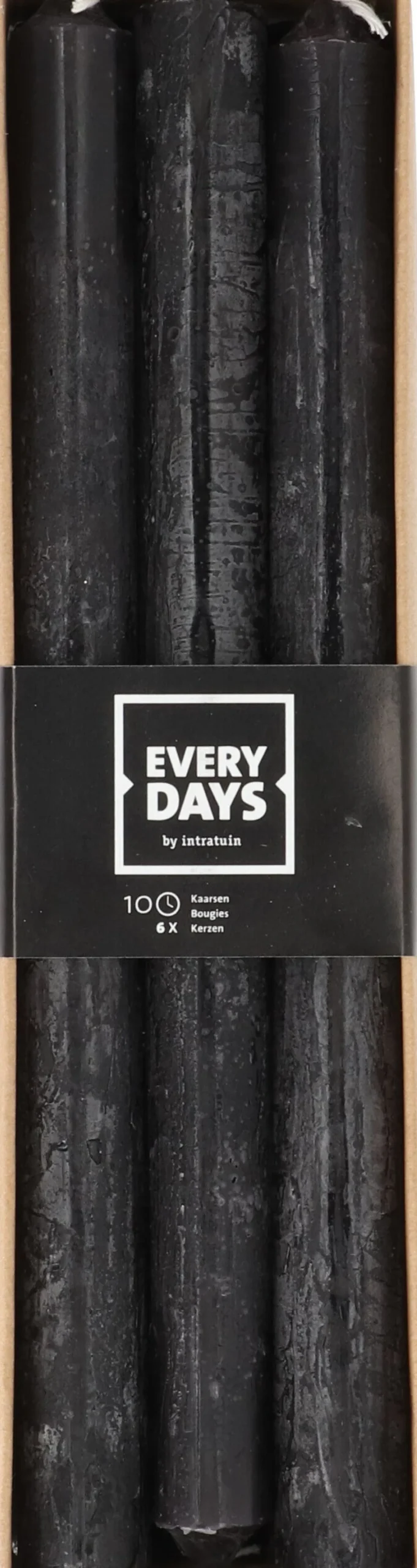 Everydays by Intratuin dinerkaars Rustic zwart 10 uur 6 stuks