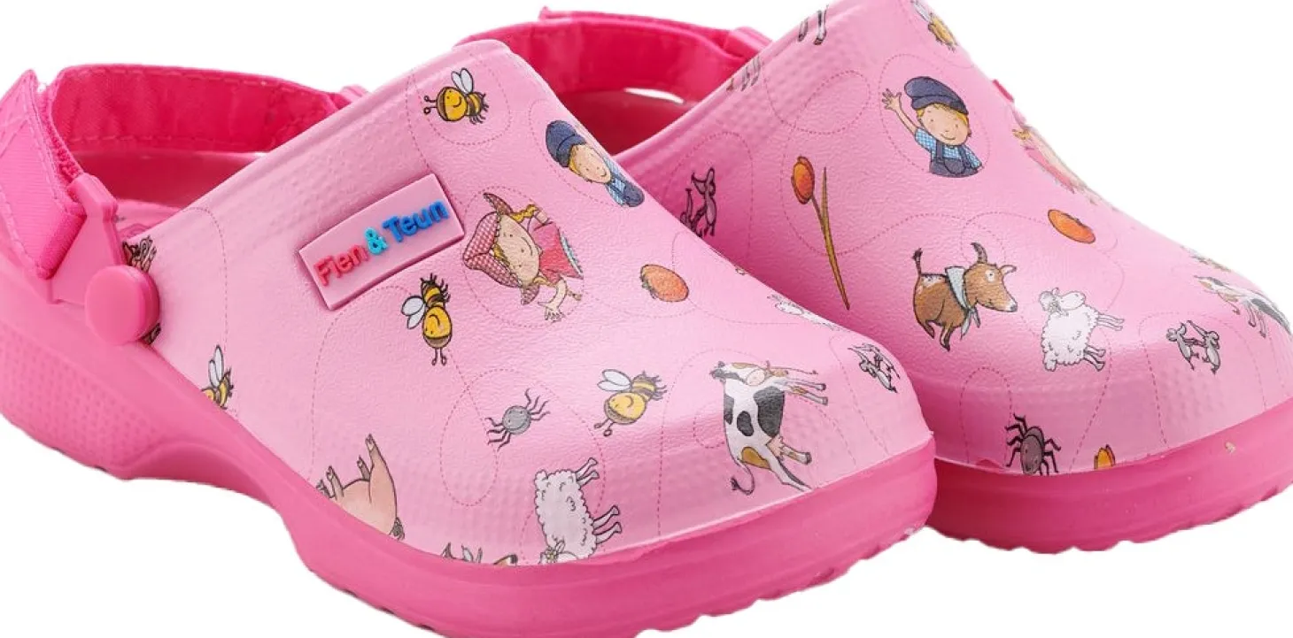 Fien & Teun tuinklomp roze maat 33-34