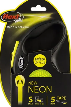Flexi rollijn New Neon Tape S zwart 5 m