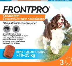 Frontpro kauwtablet vlooien- en tekenmiddel hond 10-25 kg 3 stuks