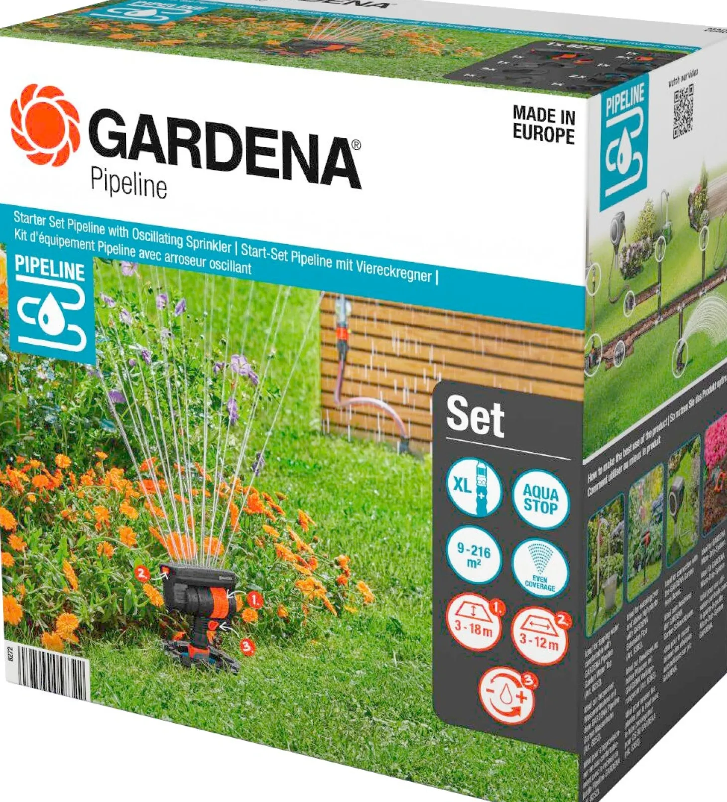 Gardena Pipeline startset met zwenksproeier