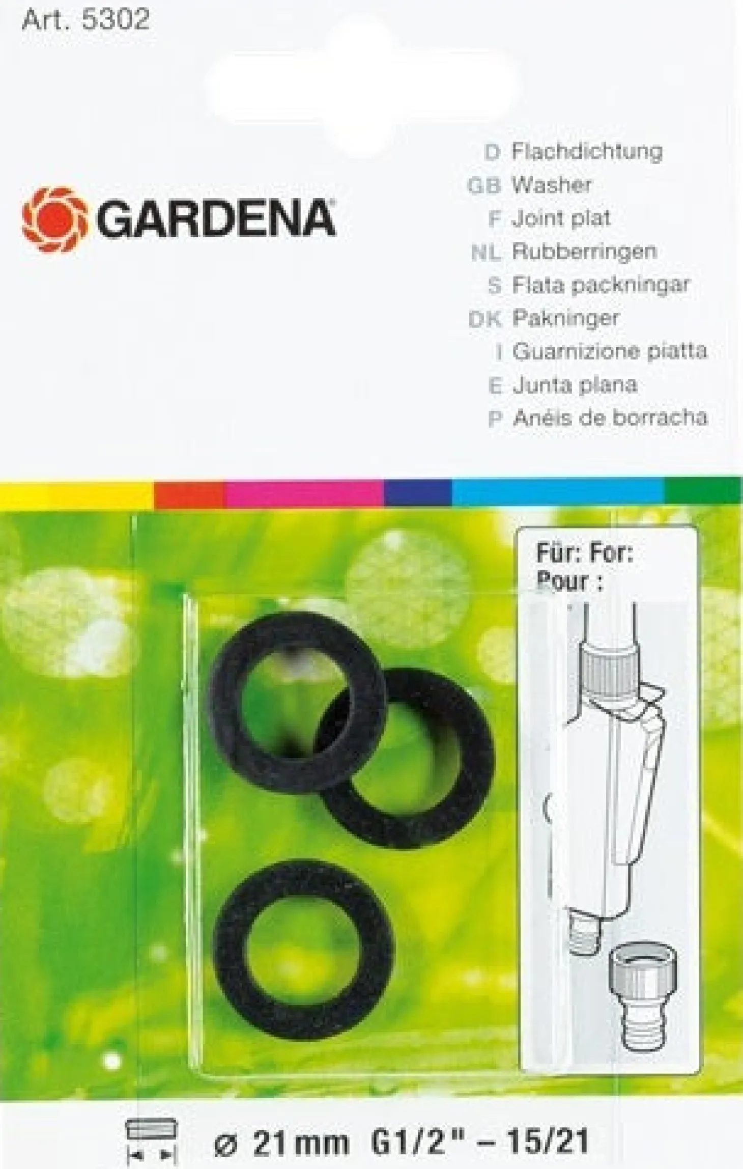 Gardena set rubberringen 3 stuks