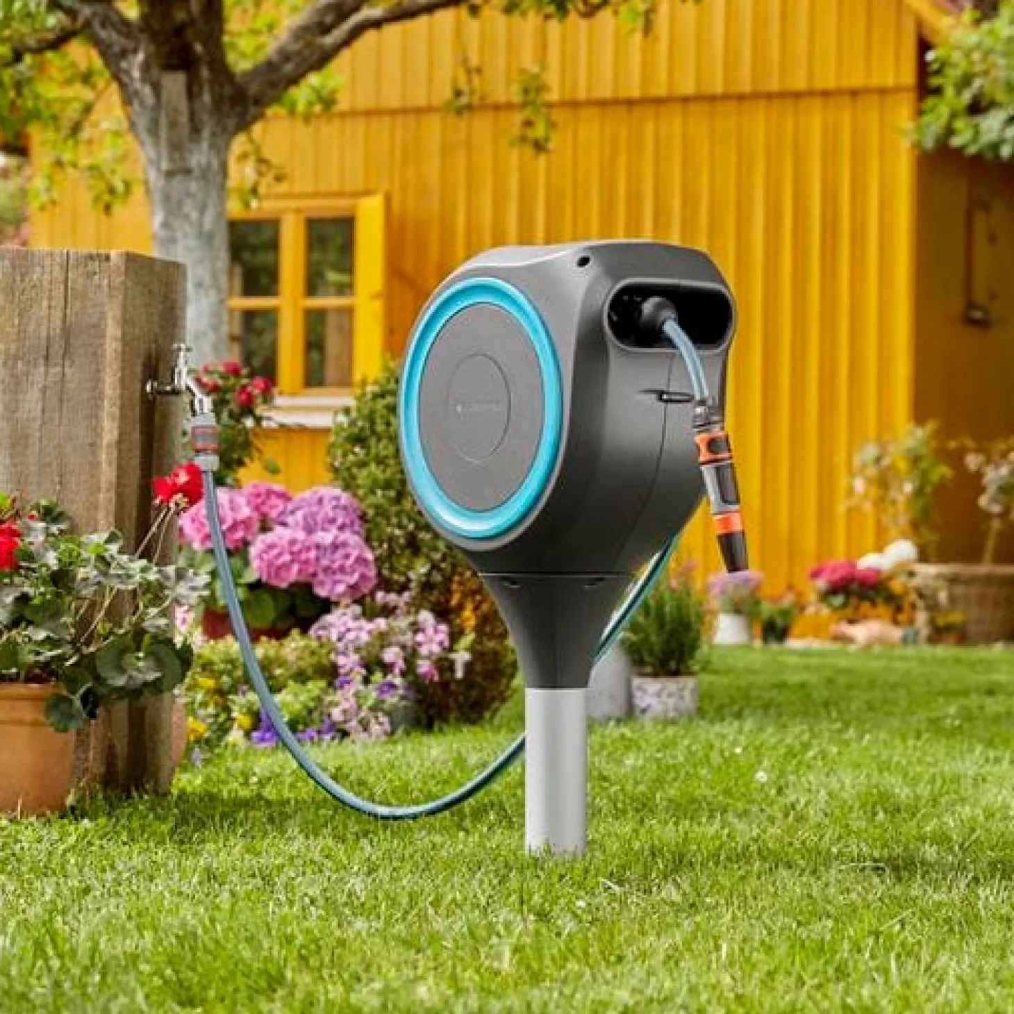 Gardena tuinslangbox RollUp S blauw 15 m