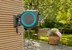 Gardena wandslangbox Roll-Up L zwart/blauw 25 m