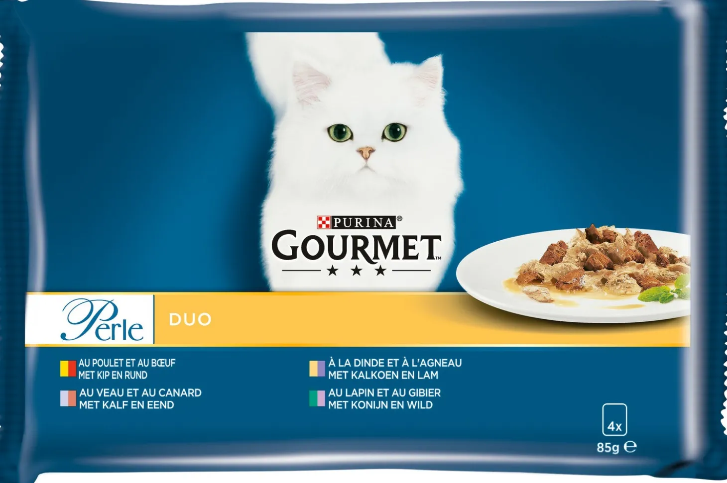 Gourmet Perle 4-pack duo vlees 4x85 g