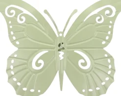 HBX tuinwanddecoratie Vlinder groen 28 x 36 cm