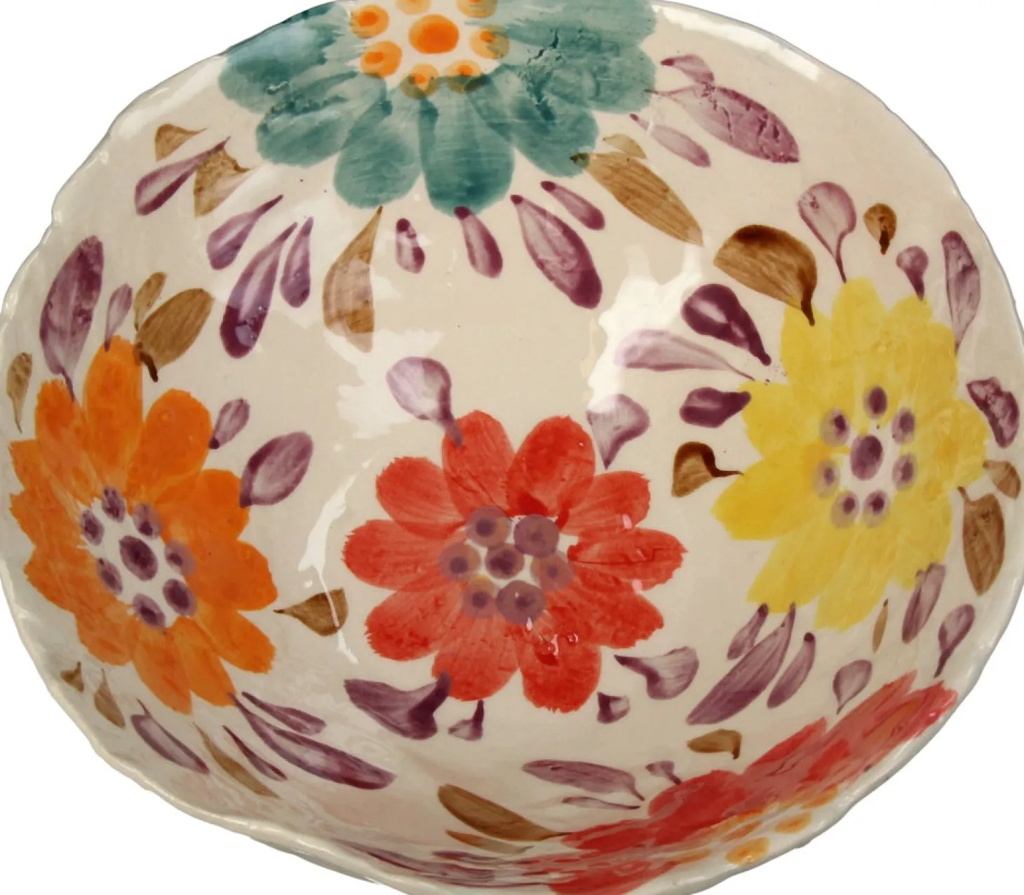 HD Collection decoratieschaal Fleur multi D 22,5 H 8,5 cm