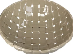 HD Collection decoratieschaal beige D 35 H 12,5 cm