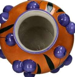 HD Collection vaas Fruity Fiesta oranje / blauw D 26 H 30 cm