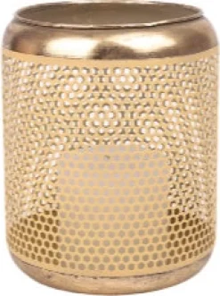 House of Nature windlicht Lapa beige D 12 H 17 cm