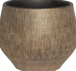 HS bloempot Hamar goud D 18 H 16 cm