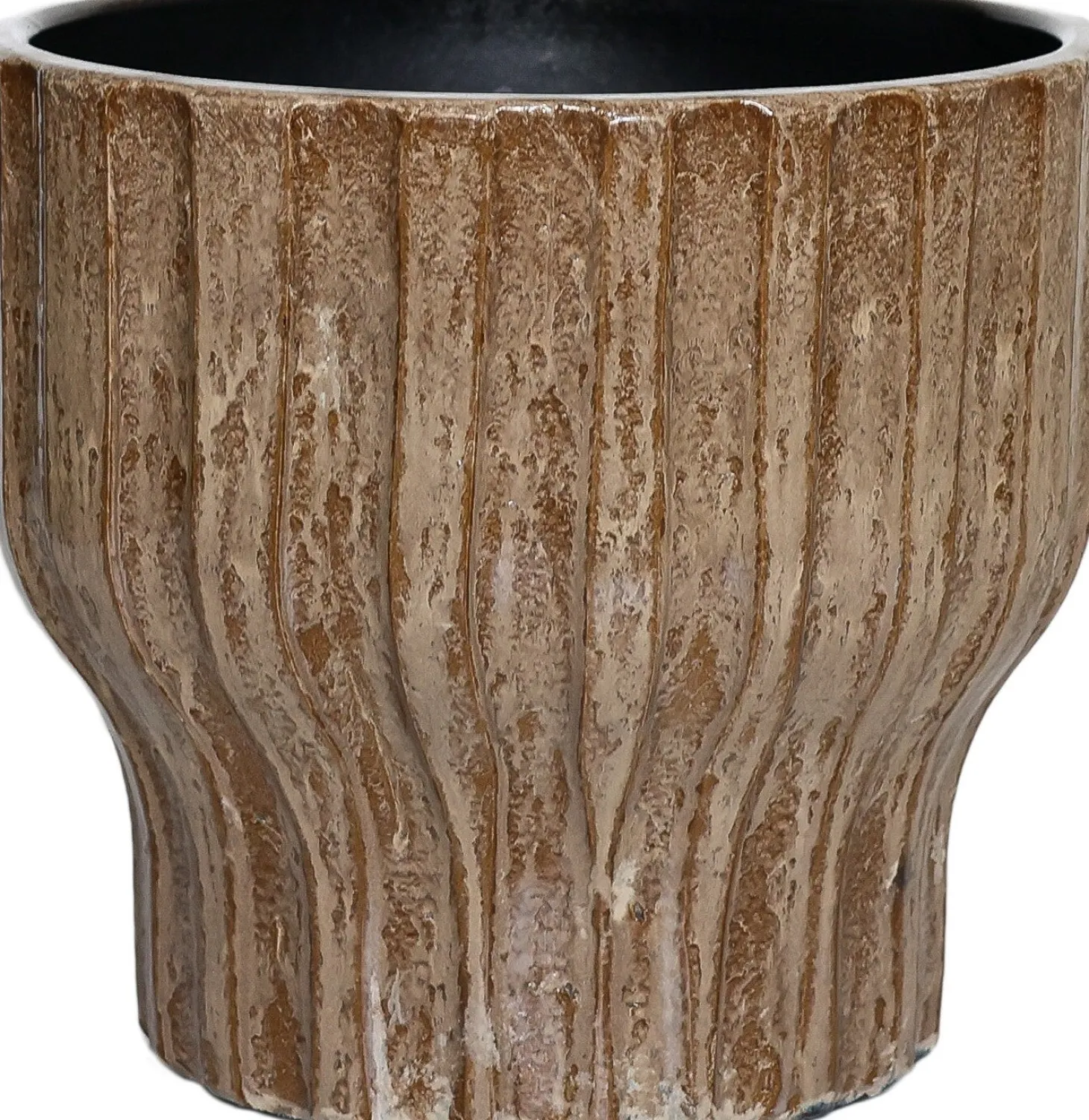 HS bloempot Vigo bruin D 24 H 22 cm