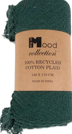 In The Mood Collection plaid Crixus groen 130 x 170 x 10 cm