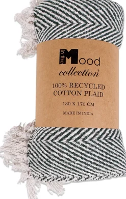 In The Mood Collection plaid Saxa groen 130 x 170 x 1 cm