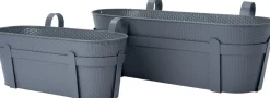 Intratuin balkonbak Semi grijs 37 x 26 x 21 cm