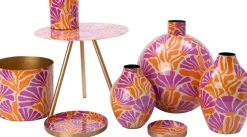 Intratuin bijzettafel Brooklyn oranje / paars D 40 H 38 cm