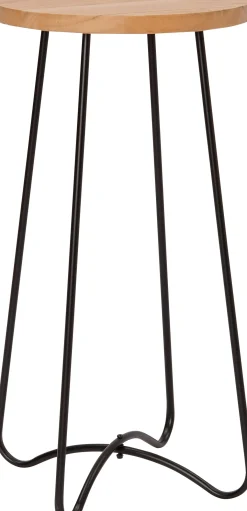 Intratuin bijzettafel Oona zwart / naturel D 35 H 60 cm
