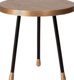 Intratuin bijzettafel Shinchu goud / zwart D 40 H 40 cm