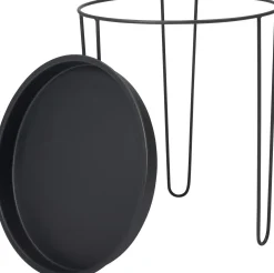 Intratuin bijzettafel Tray donkergrijs D 39,5 H 45 cm