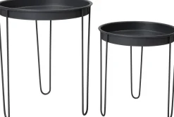 Intratuin bijzettafel Tray donkergrijs D 32,5 H 34,5 cm
