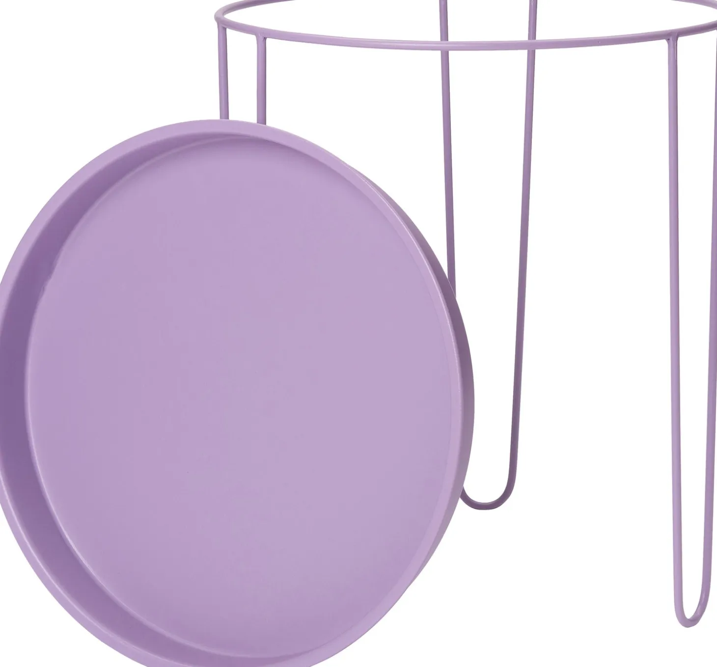 Intratuin bijzettafel Tray paars D 32 H 34 cm