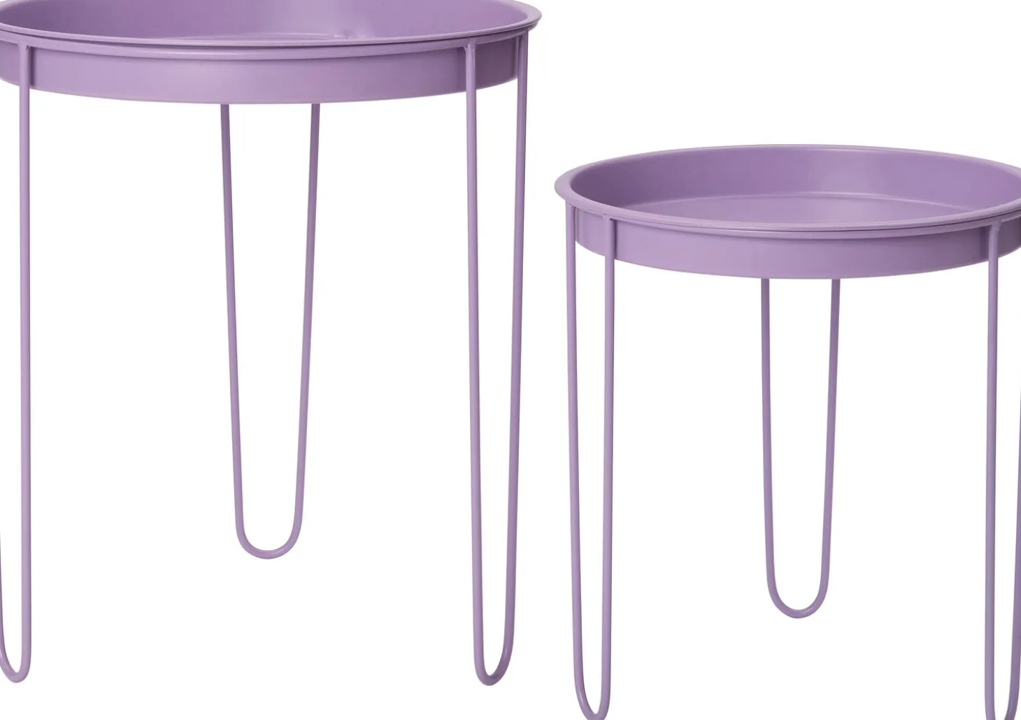 Intratuin bijzettafel Tray paars D 32 H 34 cm