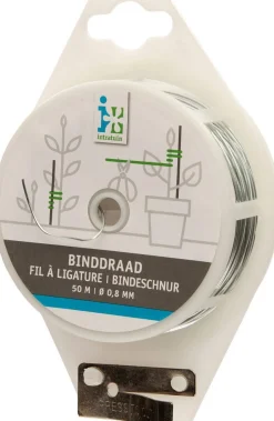 Intratuin binddraad geplastificeerd metaaldraad zilver 50 m