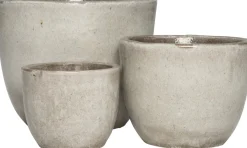 Intratuin bloempot eivorm grijs D 21,5 H 18,5 cm