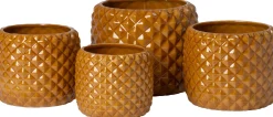 Intratuin bloempot Ellis geel D 24 H 23 cm