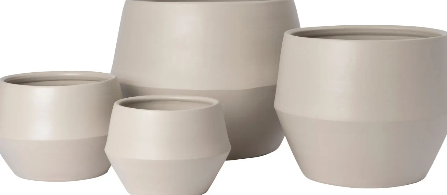 Intratuin bloempot Fara beige D 54 H 41 cm