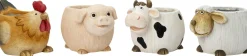 Intratuin bloempot Finca wit / beige 28,5 x 20,5 x 18 cm