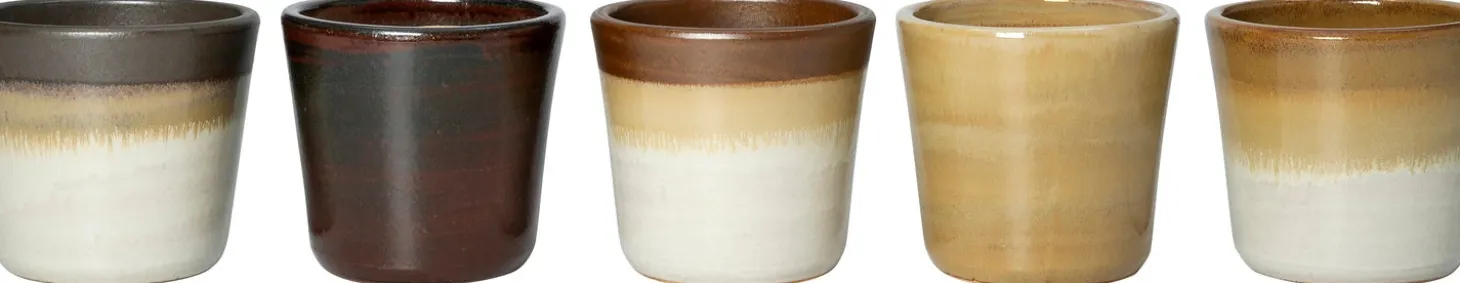 Intratuin bloempot Fleur crème / bruin D 37 H 33 cm