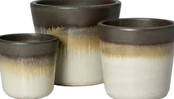 Intratuin bloempot Fleur crème / bruin D 29 H 26 cm