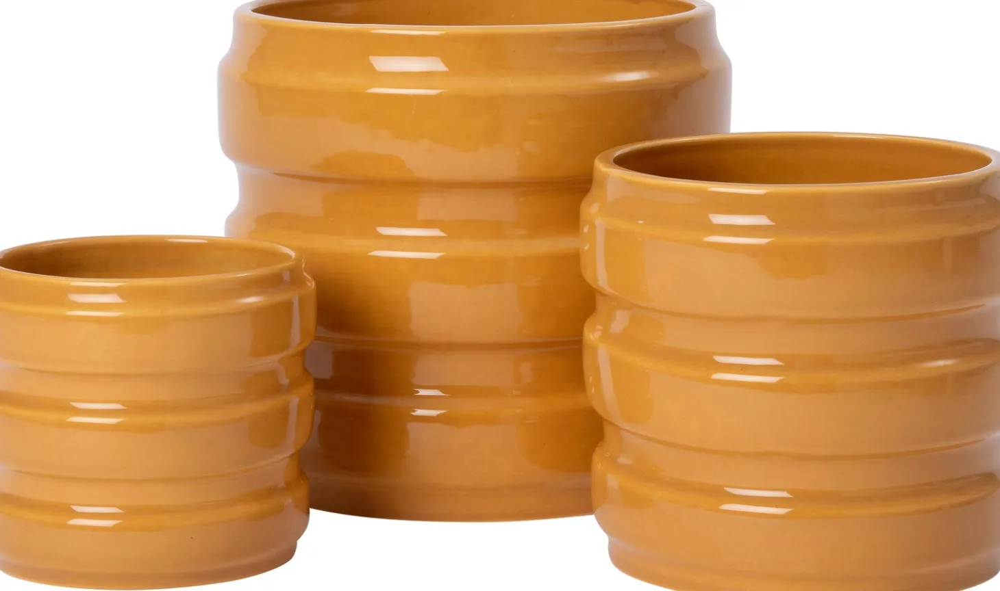 Intratuin bloempot Flow geel D 18 H 18 cm